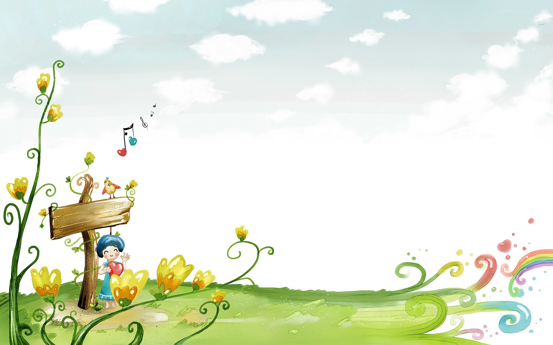 child in a whimsical garden