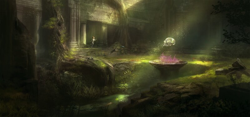 Child in Ancient Ruins