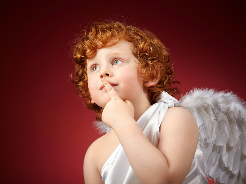 Child in Angel Costume — Red