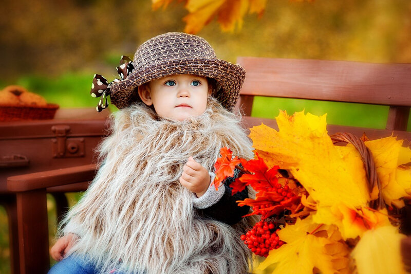 Child in Autumn Outfit