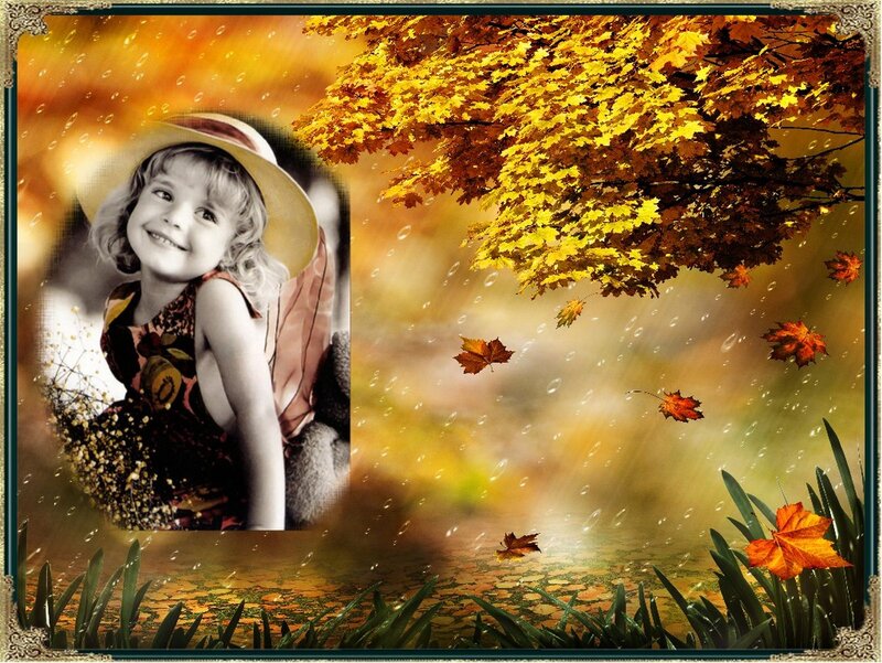 Child in Autumn Scene