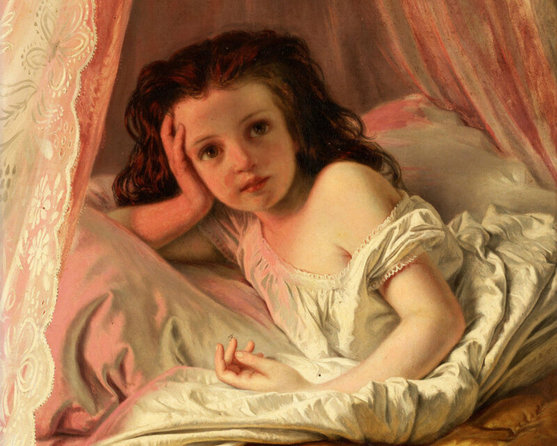 Child in Bed — White