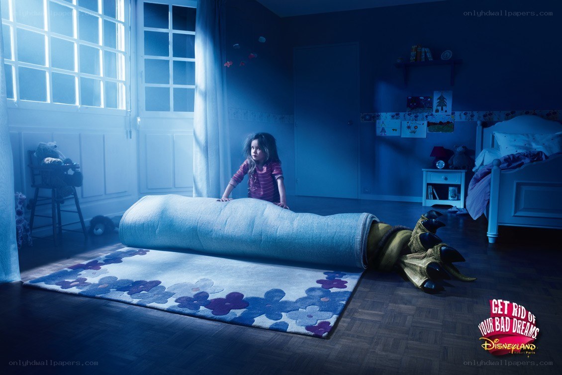 child in bedroom with monster