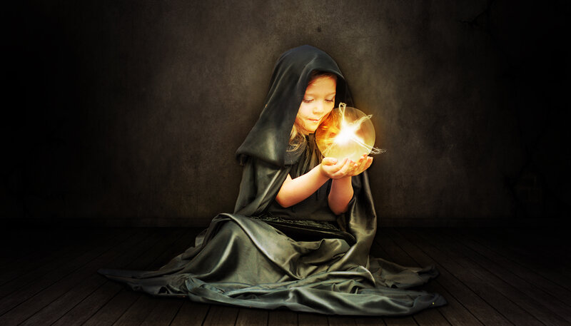 Child in Black Cloak