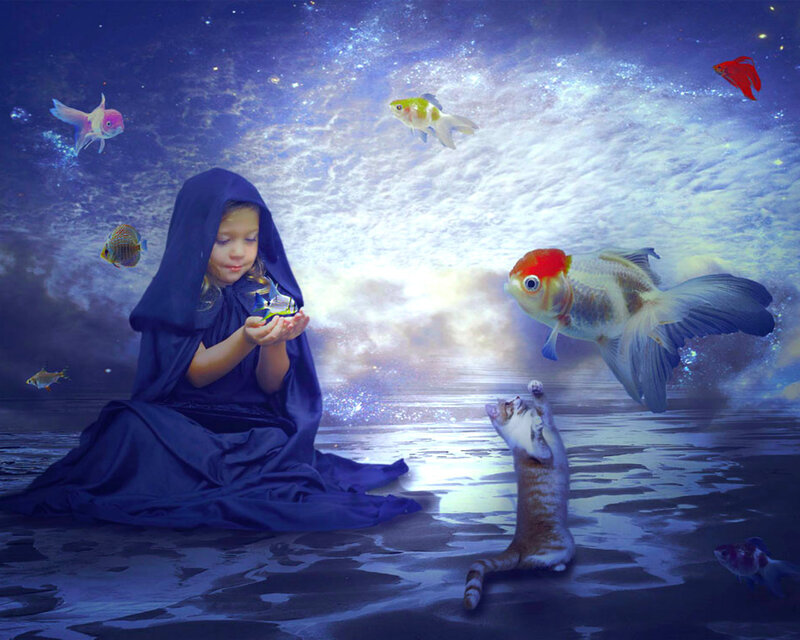 Child in Blue Cloak