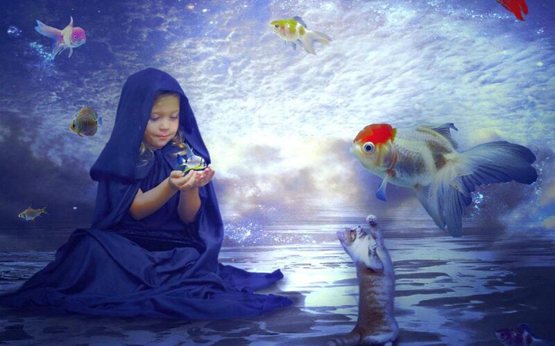 Child in Blue Robe — Dreamy