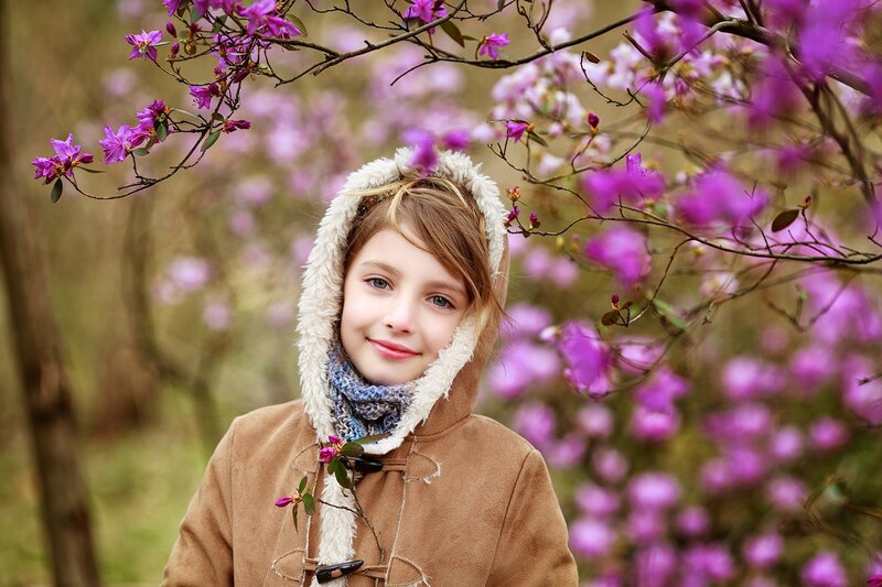 Child in Brown Coat — Serene