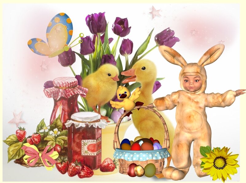 Child in Bunny Costume — Yellow