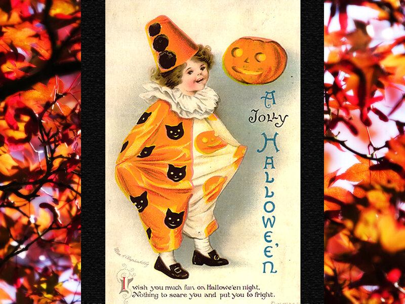 Child in Clown Costume — Orange