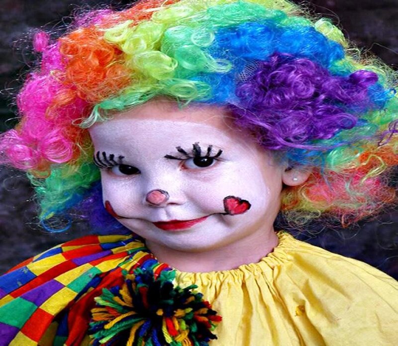 Child in Clown Makeup