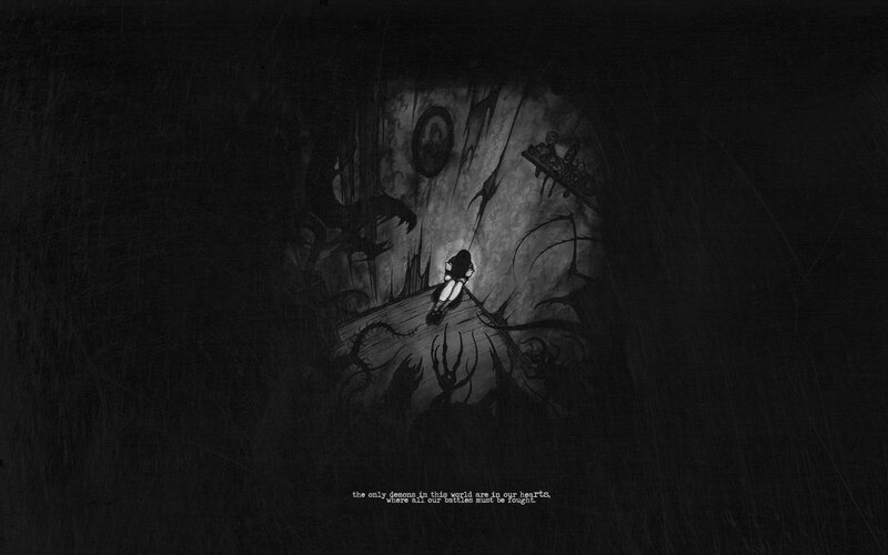 Child in Dark Room — Black