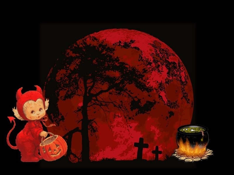 Child in Devil Costume — Red