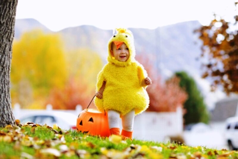 Child in Duck Costume — Yellow