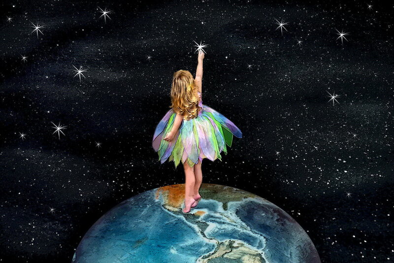 Child in Fairy Costume — Blue