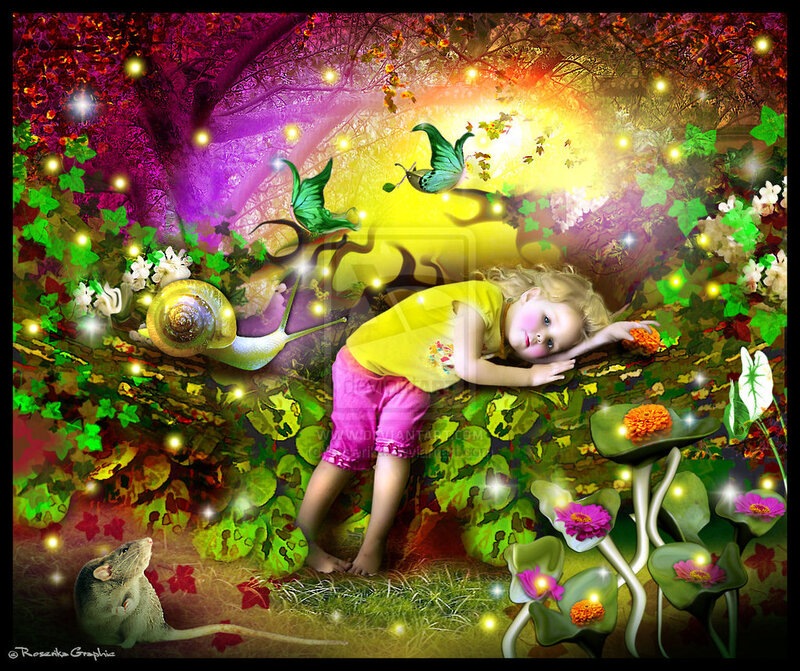 Child in Fantasy Garden