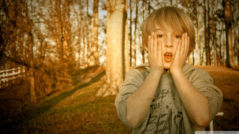 Child in Forest — Brown