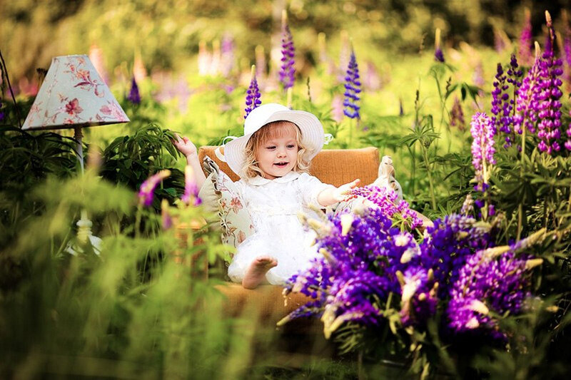 Child in Garden Chair