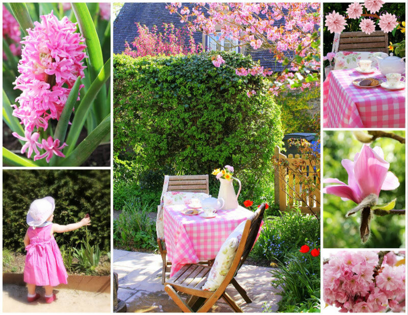 Child in Garden — Pink
