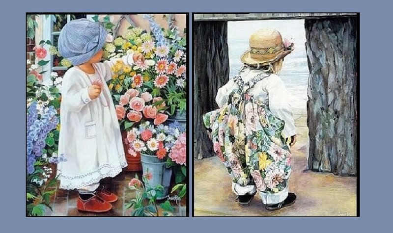 Child in Garden — White