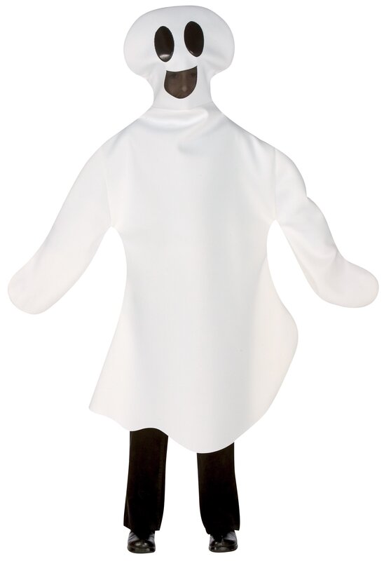 child in ghost costume