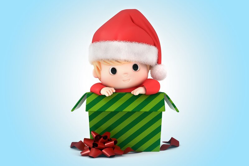 Child in Gift Box