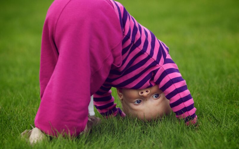 Child in Grass — Green
