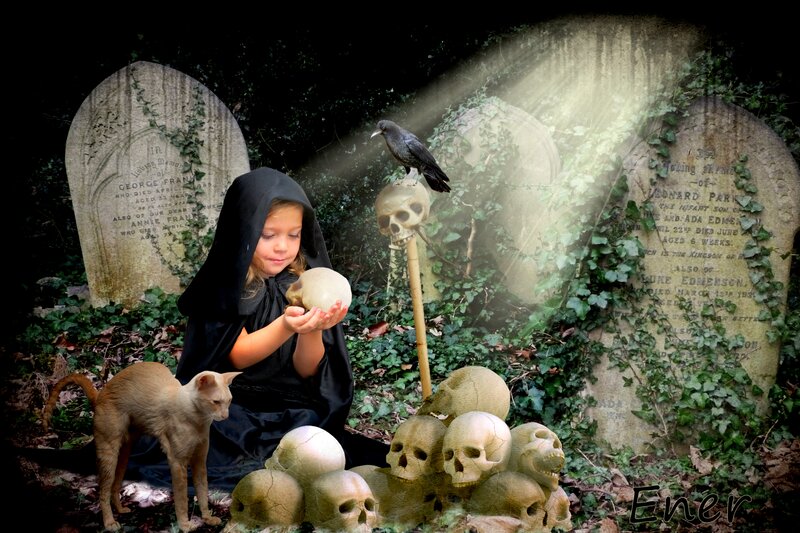 Child in Graveyard