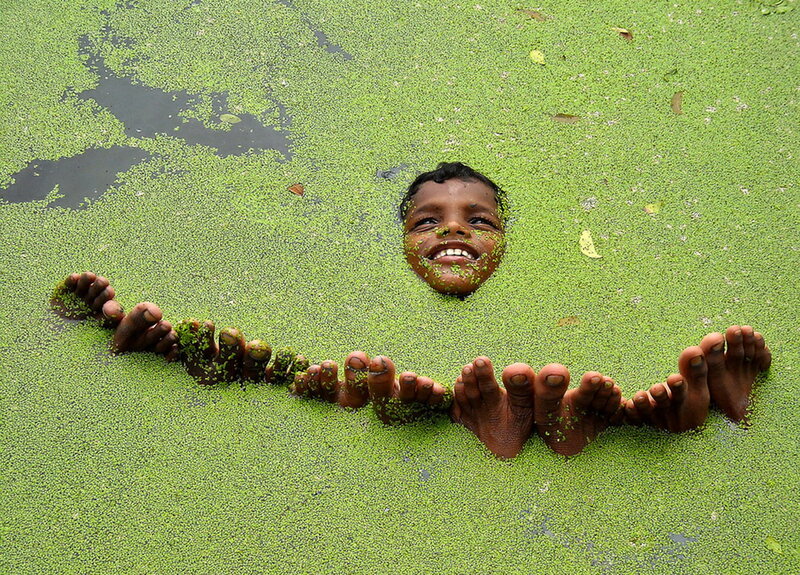 Child in Green Water