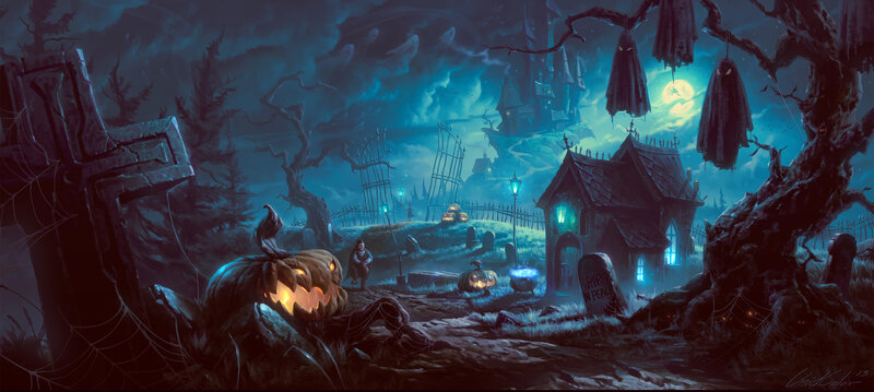 Child in Haunted Graveyard
