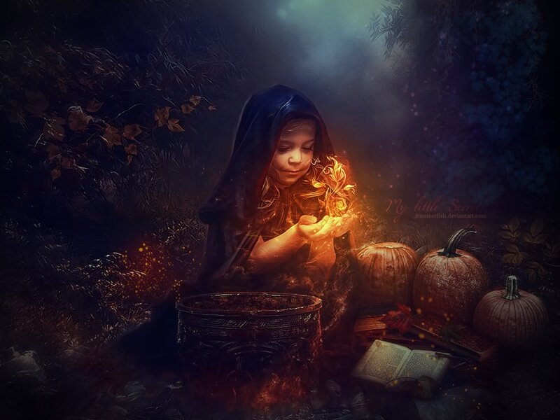 Child in Hooded Cloak — Dark Brown