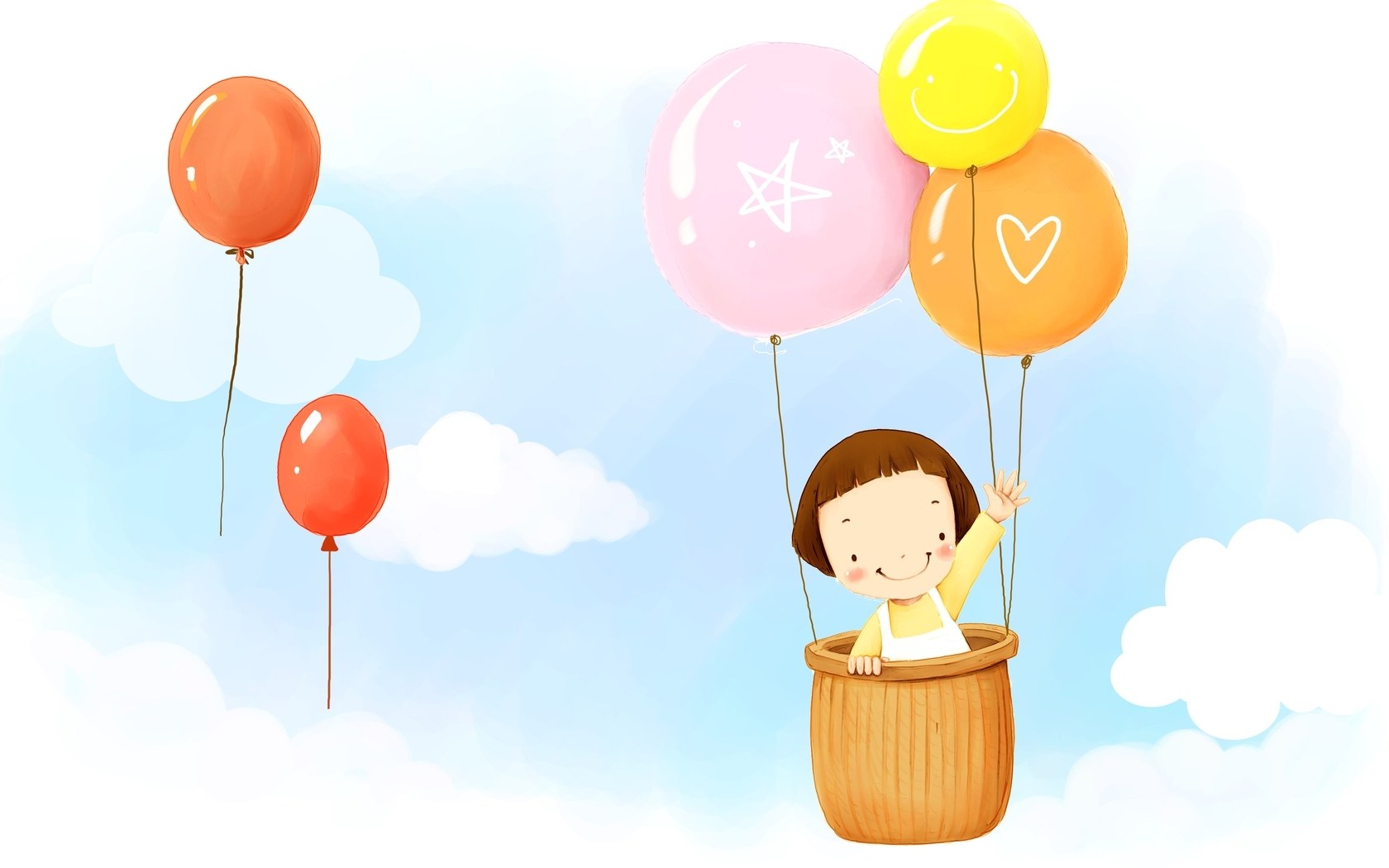 child in hot air balloon