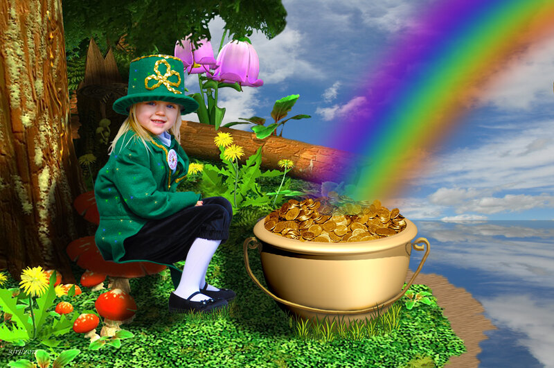 Child in Leprechaun Costume