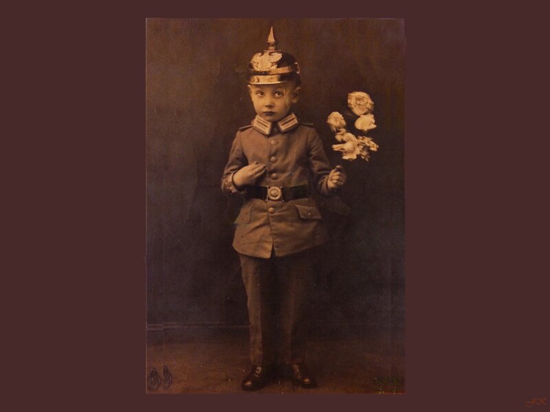 Child in Military Uniform — Brown, Formal