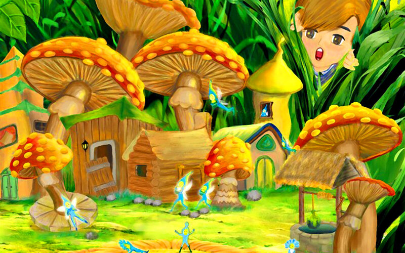 Child in Mushroom Village