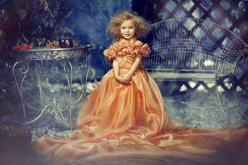 Child in Orange Dress