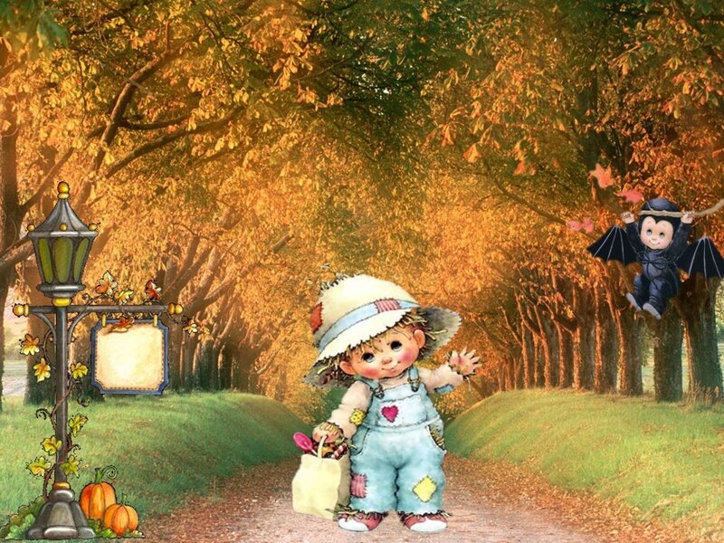 Child in Overalls on Path