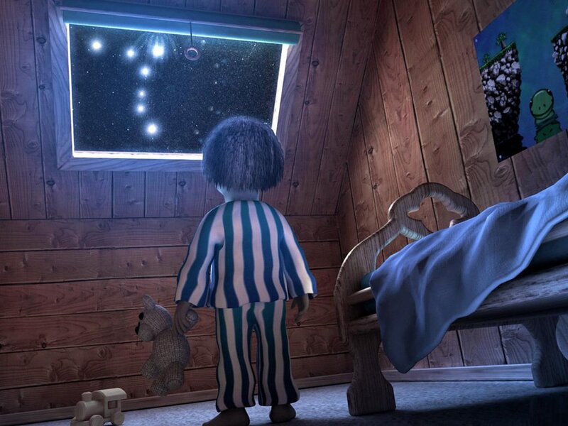Child in Pajamas — Blue