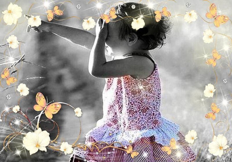 Child in Patterned Dress