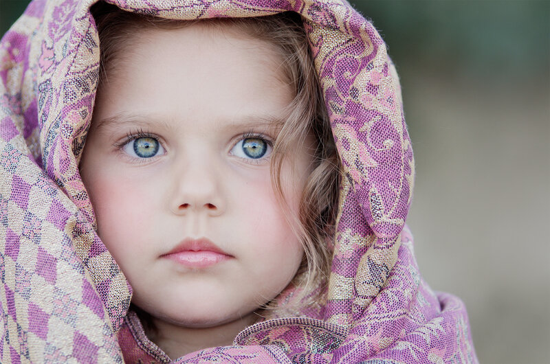 Child in Patterned Hood