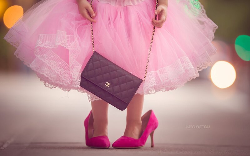 Child in Pink Dress — Playful