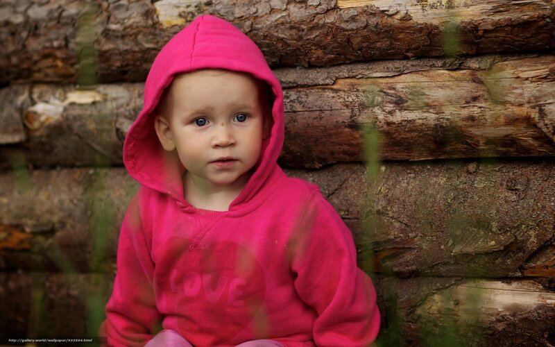 Child in Pink Hoodie — Calm