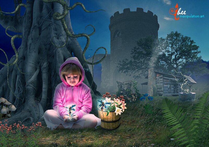 Child in Pink Hoodie — Serene