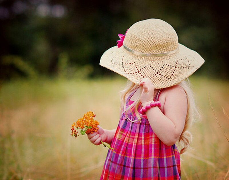 Child in Plaid Dress