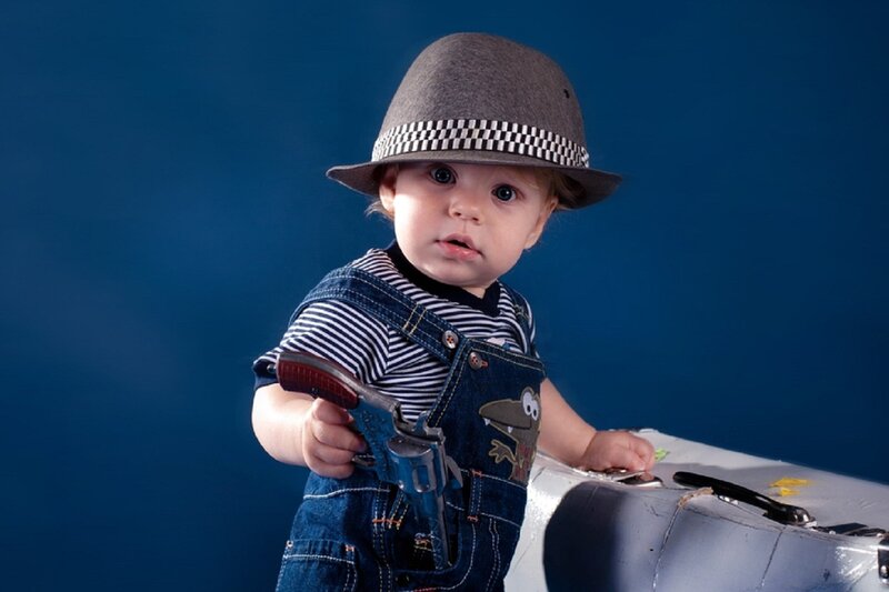 Child in Police Hat
