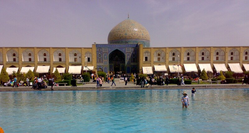 Child in Pool at Mosque