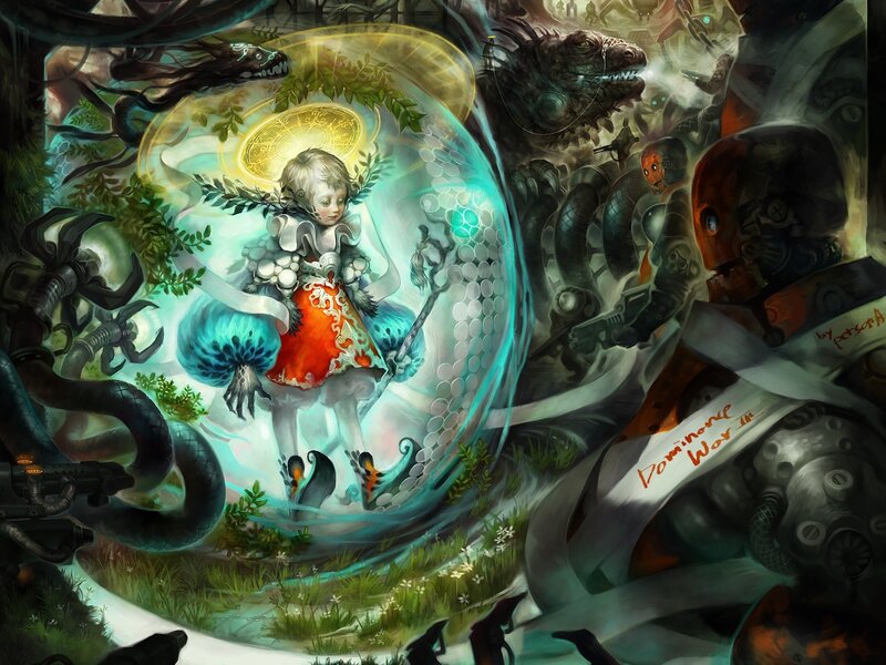 Child in Protective Bubble