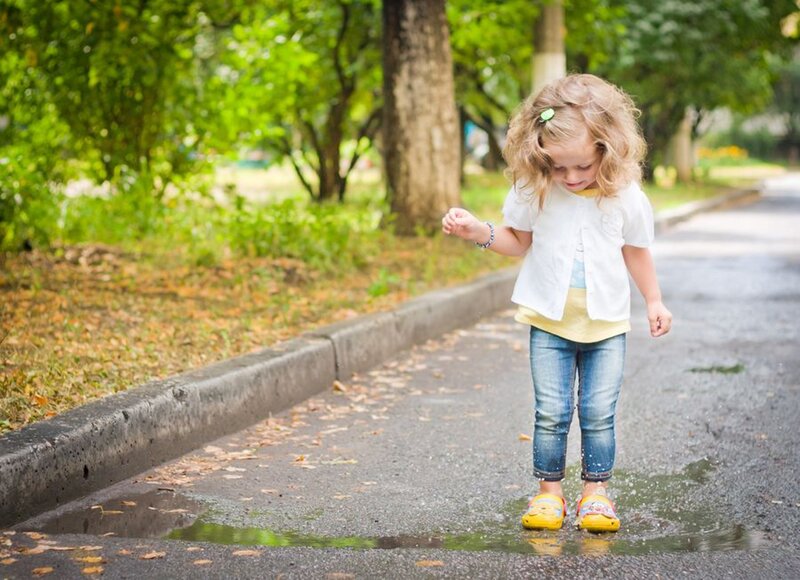 Child in Puddle
