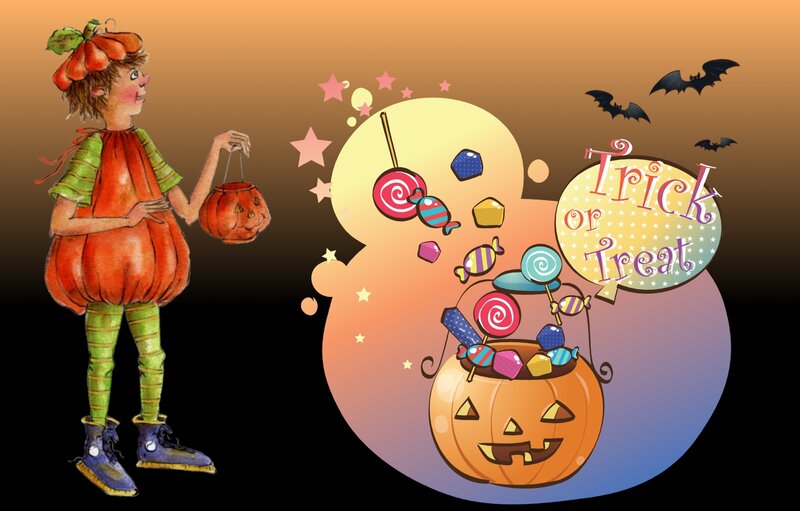 Child in Pumpkin Costume