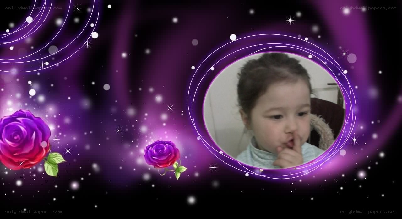 Child in purple frame