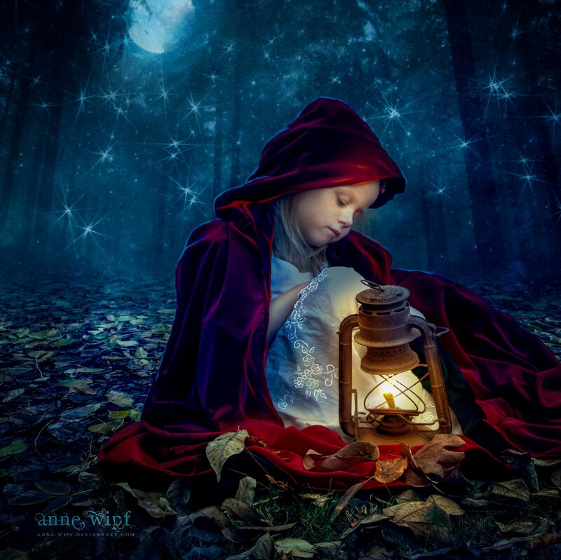 Child in Red Cloak — Blue